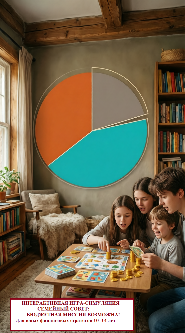 Конспект интерактивной игры «Семейный совет»: сценарий по финансовой грамотности для подростков 10–14 лет (СРЦН/школа)
