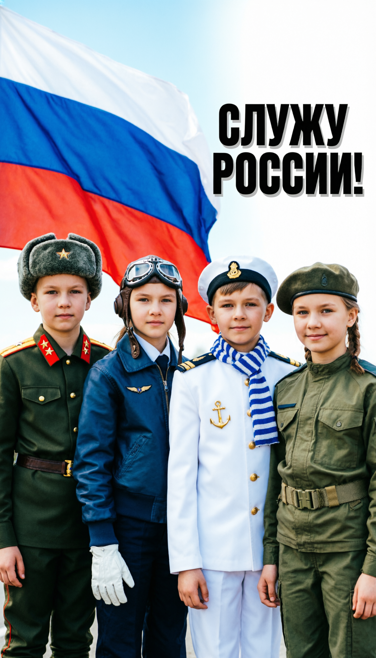 Конкурсно-развлекательная программа ко Дню защитника Отечества «Служу России»: парад военных профессий (7–16 лет, ФГОС, СРЦН)