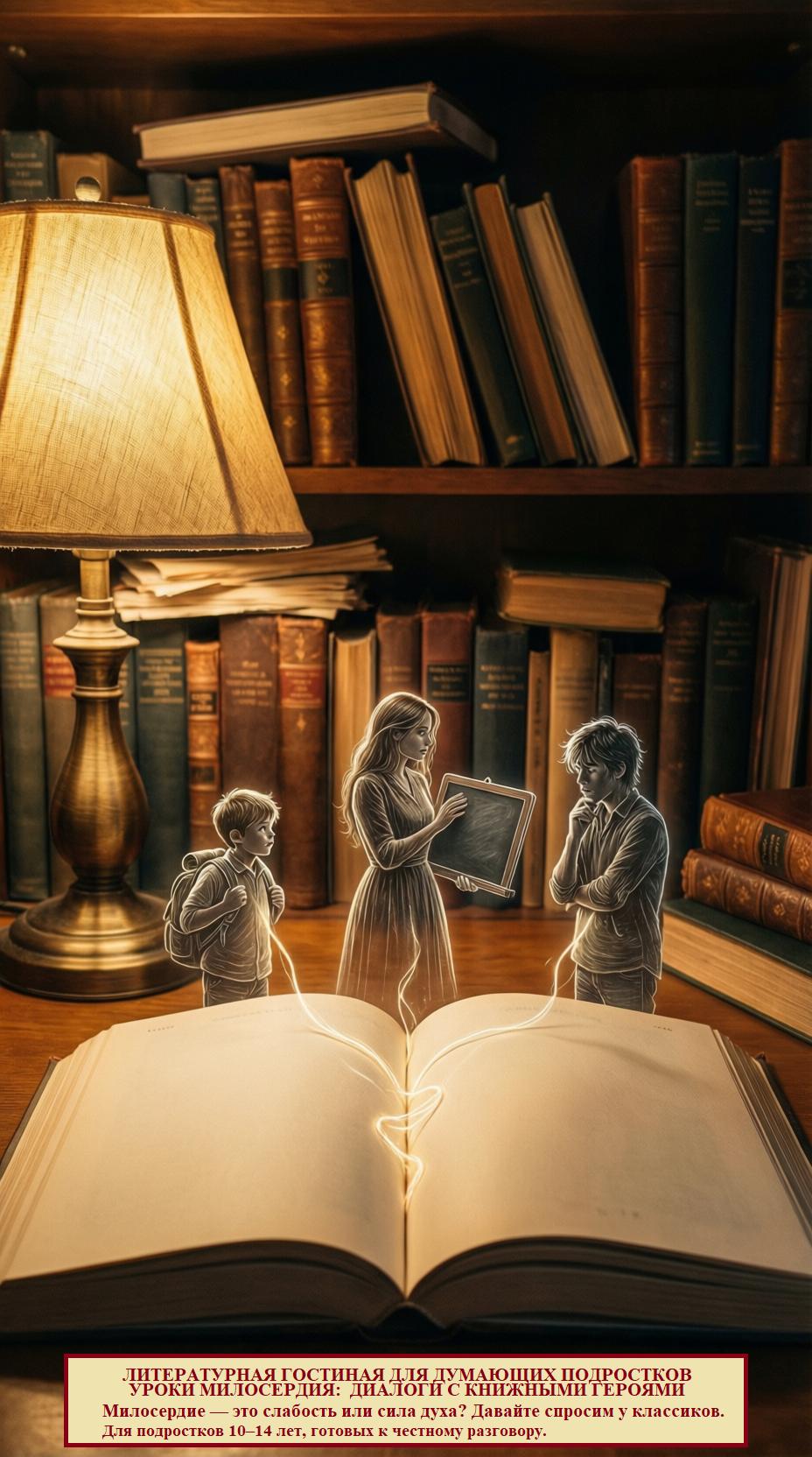 Конспект литературной гостиной «Уроки милосердия»: сценарий занятия по этике для подростков 10–14 лет