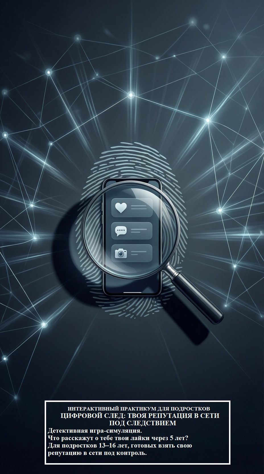 Интерактивный практикум «Цифровой след»: твоя репутация в сети под следствием (13–16 лет, ФГОС)