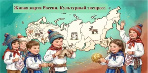 Исследовательская игра Живая карта России для детей по методике ФГОС
